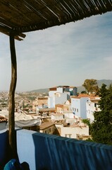 Fototapeta premium rooftop over looking moroccan town