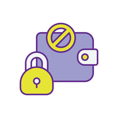 Anti-Theft vector icon stock illustration