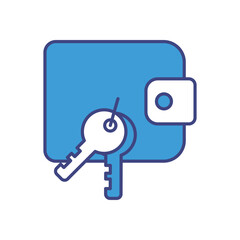 Multi-Signature Wallet vector icon stock illustration