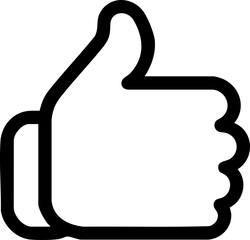 Like black icon. Thumb up