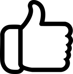 Obraz premium Like black icon. Thumb up