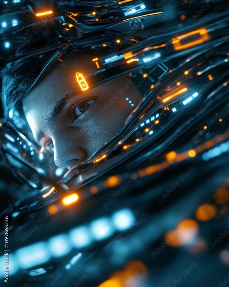 Aufkleber internet user abstract visual digital world high fidelity technology close-up modern concept