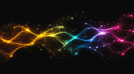 Obraz premium Abstract digital background electromagnetic wave background Innovation digital wave background information technology background The background is the background. gradient wave digital wave banner