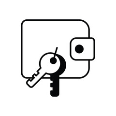 Multi-Signature Wallet vector icon stock illustration