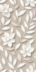Fototapeta premium Elegant floral design with soft tones enhances interior decor ideas