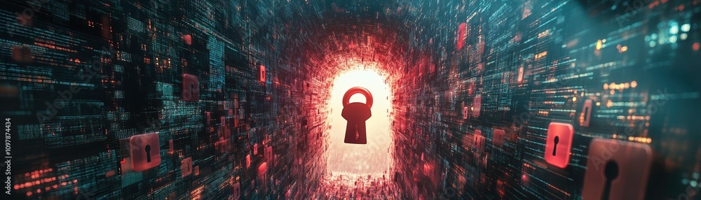 Poster digital keyhole unlocking data