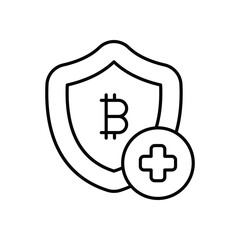 Obraz premium Crypto Insurance vector icon stock illustration