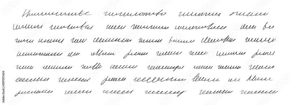 Poster illegible cursive script message. handwritten scribble letter. freehand text note. vector hand drawn