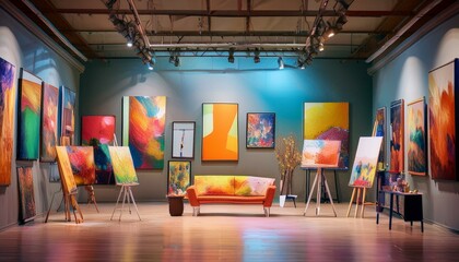 Artwork from local artists adds a community touch to the space.  