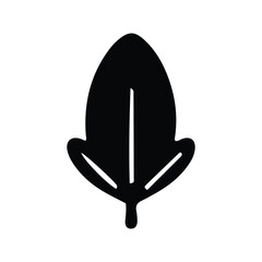Leaf Vector Icon – Minimal Nature Symbol, Botanical Clipart & Green Design Elements.