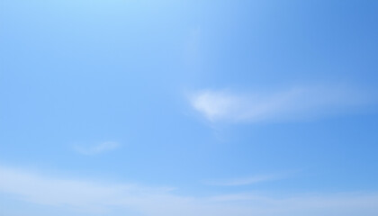 Bright summer sky with fluffy clouds