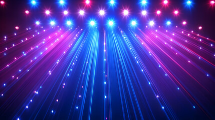 Obraz premium Abstract 3D Background: Blue and Pink Neon Lights