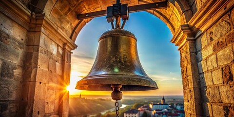 Church Bell, Majestic Sound, Architectural Photography, Copy Space