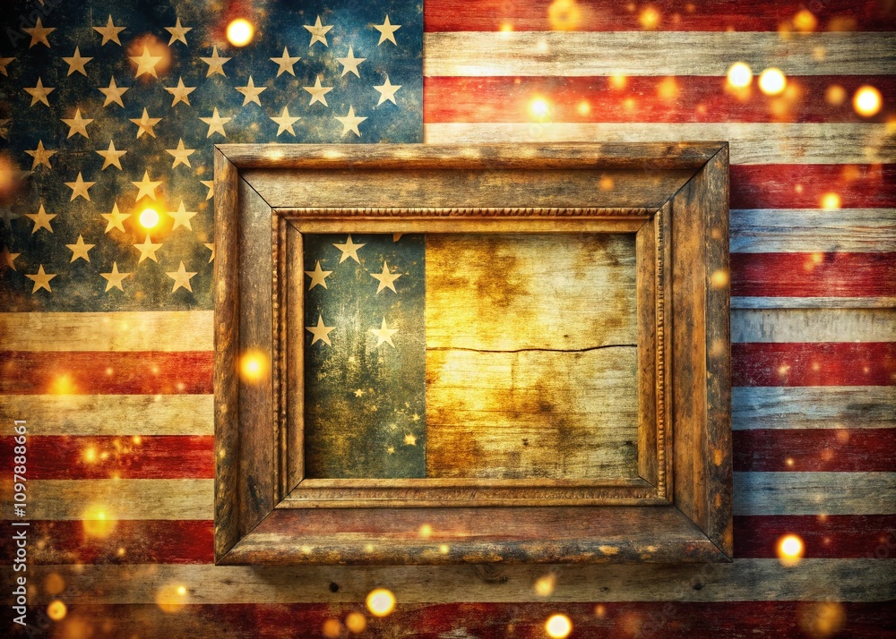 Poster grunge usa background frame for creative projects with distressed textures and patriotic colors for 