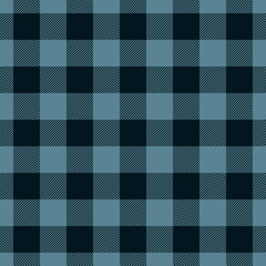 Abstract pattern seamless texture, new york textile tartan vector. Blue background fabric plaid check in cyan and black colors.