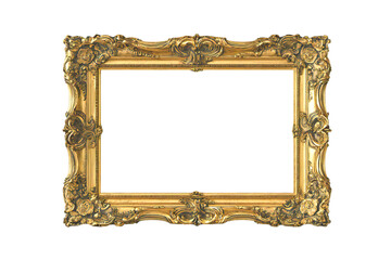 antique gold frame png 	