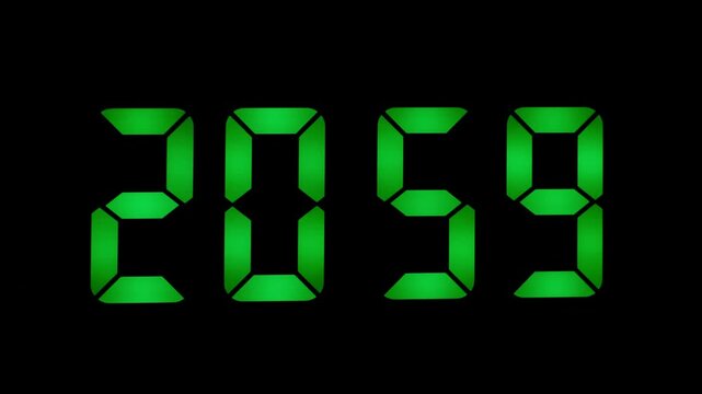 Clock shows one minute until 21:00 pm before the event begins on a black background.