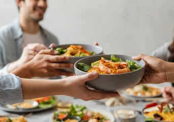 Sharing Delicious Food at a Casual Gathering