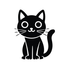Fototapeta premium Cute Cat Vector Icon Design Illustration – Pet Clipart, Feline Graphics & Animal Art