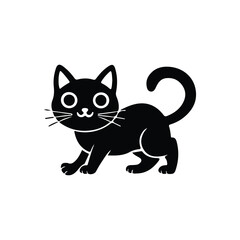 Cute Cat Vector Icon Design Illustration – Pet Clipart, Feline Graphics & Animal Art