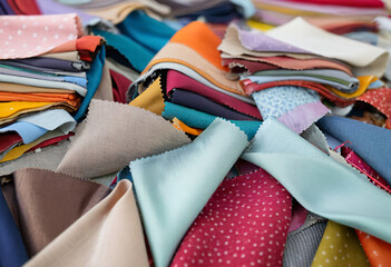 background of small multi-colored scraps of fabric
