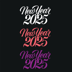 Happy new year 2025 design, New Year Typography