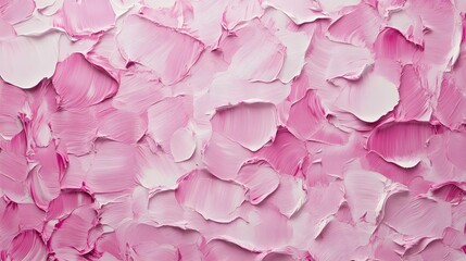 Obraz premium Abstract Pink Heart Pattern: Bold Brushstrokes, Textured, and Visually Captivating.