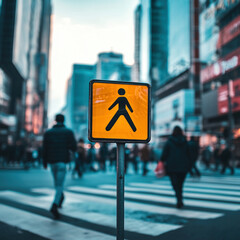 Fototapeta premium pedestrian crossing street