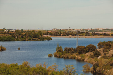 Scenic View of Embalse del Pontón Reservoir in San Ildefonso, Spain