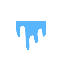 dripping blue liquid