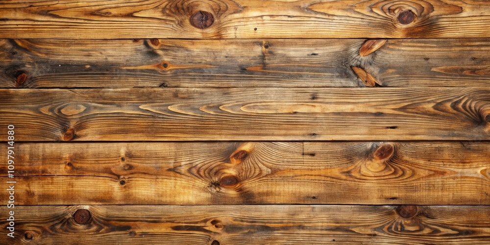 Poster rustic wooden planks with knots and grain patterns, ideal for backgrounds and textures