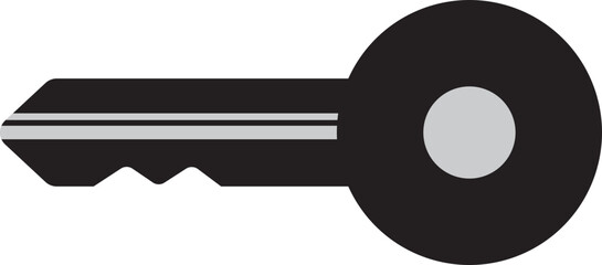 Simple Key Icon Illustration, Key Symbol