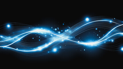 Obraz premium Abstract digital background electromagnetic wave background Innovation digital wave background information technology background The background is the background. gradient wave digital wave banner