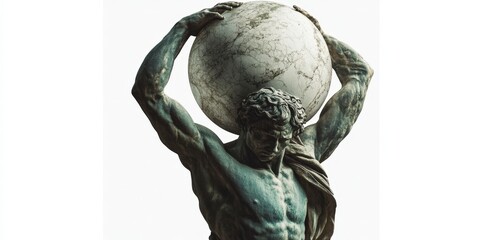 Atlas, Statue, Holding Globe, Ancient, Strength