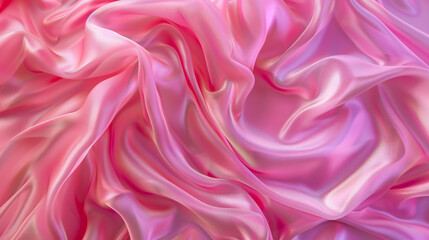 Obraz premium Pink wrinkled silk cloth.