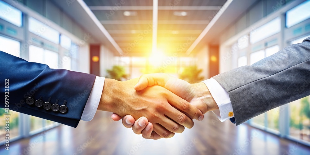 Aufkleber minimalist design of cooperation symbol representing unity through a handshake, ideal for business c