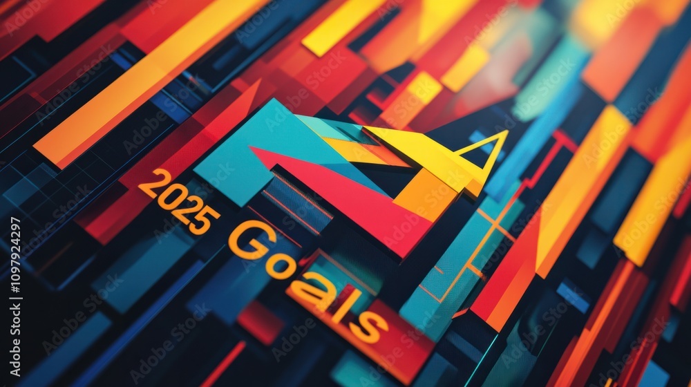 Poster abstract arrow pointing upward with 