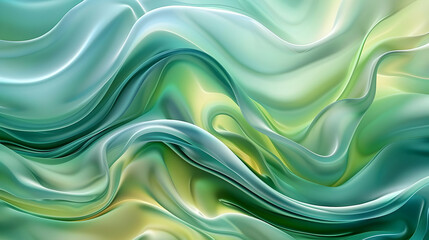 Fototapeta premium Abstract Green Wave Background Illustration