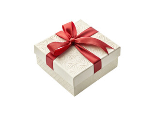 Obraz premium Gift box with red ribbon isolated on transparent 
