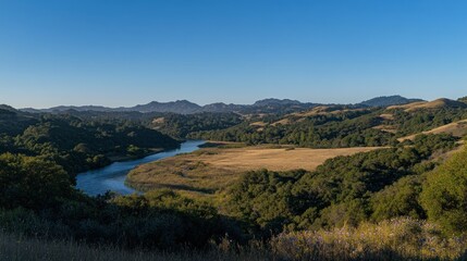 Naklejka premium River Valley Landscape