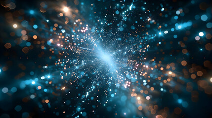 Fototapeta premium Abstract Blue and Gold Glitter Background