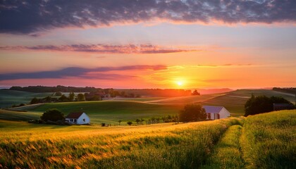 Fototapeta premium Witnessing this sunset is a reminder of the simple joys found in everyday life. 