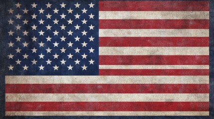 Vintage Textured American Flag
