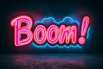 Obraz premium Bold neon sign of the word 