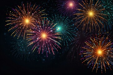 Obraz premium fireworks in the night sky
