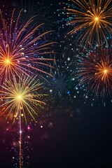 Fototapeta premium fireworks on the night sky