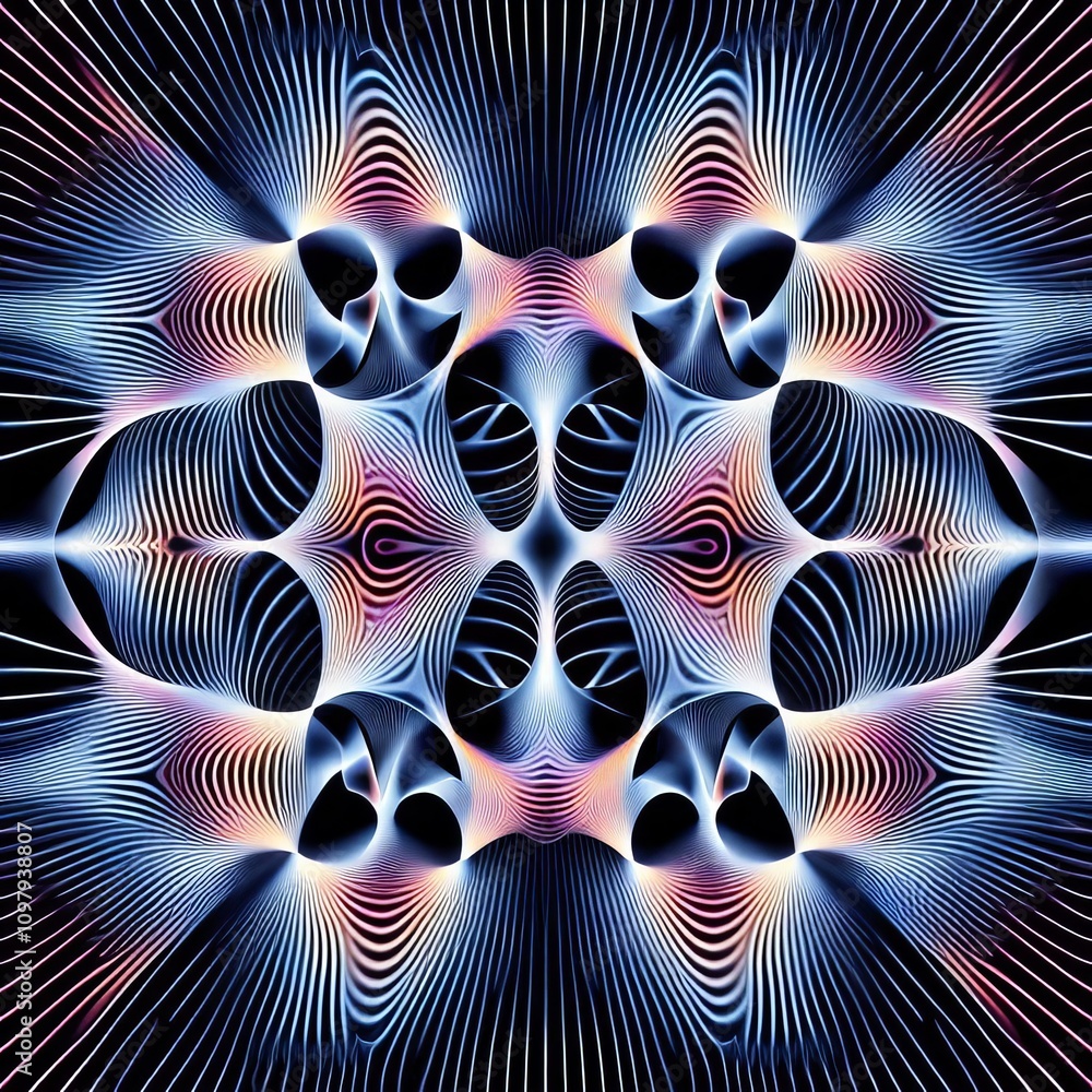 Poster multiple ir waves interference pattern – several ir waves cros