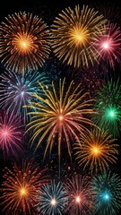 Fototapeta premium fireworks on the night sky