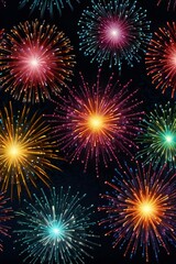 Fototapeta premium fireworks on the night sky