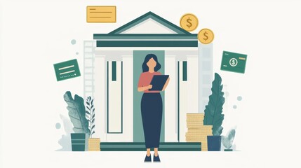 Banking for small business with growth metrics, invoices, and digital banking tools